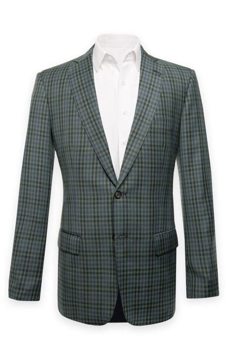 The Visiting Tailor Bespoke Light Green Suit With Pinstripes