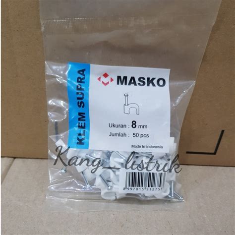 Klem Kabel Paku Beton No Mm Pcs Masko Cable Clip Listrik