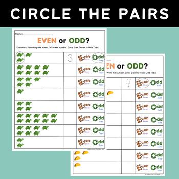 Even Steven & Odd Todd Differentiated Math Worksheets by TheROCKinTeacher