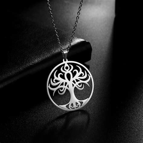 Elven Tree Of Life Stainless Steel Jewelry Etsy