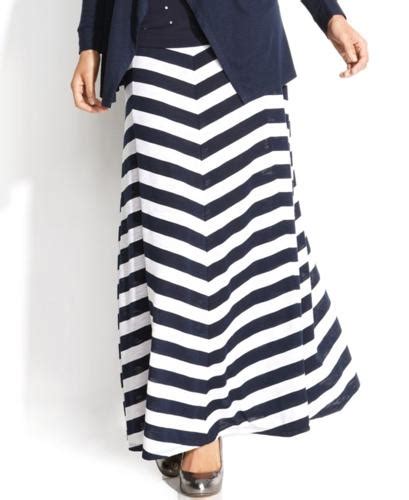 Inc International Concepts Paneled Chevron Striped Maxi Skirt For Sale