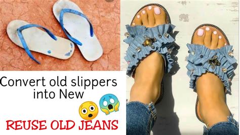 Diy Slippers How To Make Slippers Using Old Fabric And Damaged Flip