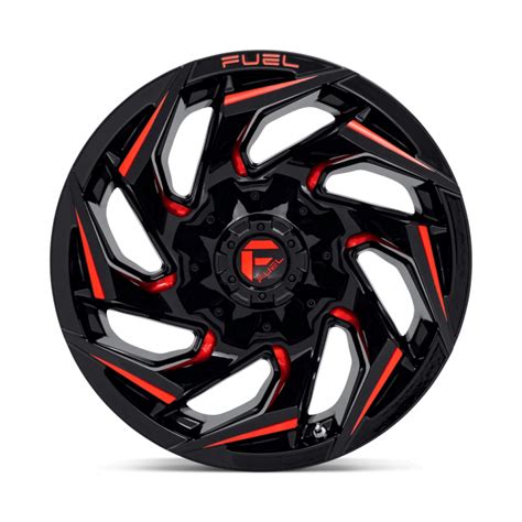 Fuel D755 REACTION Black Milled Red Wheels For Sale WheelHero