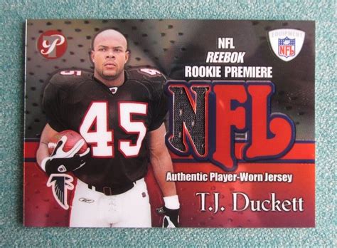 Topps Pristine T J Duckett Rookie Premiere Player Worn Jersey