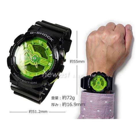 Casio カシオ 腕時計 G Shock ジーショック Gショック Hyper Colors ハイパー・カラーズ Ga 110b 1a3 ブラック×グリーン 海外モデル Ga 110b