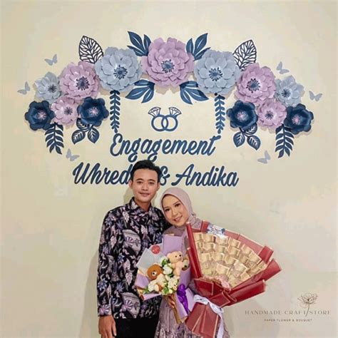 Jual Paper Flower Paket Lengkap Dengan Tulisan Paper Flower Backdrop