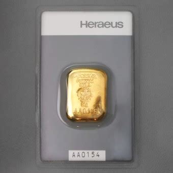 50g Goldbarren Heraeus Kaufen Gegossener 50g Barren