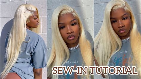 Sew In Tutorial Straight Hair Youtube