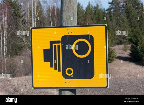 Speed Camera Sign Stock Photo - Alamy