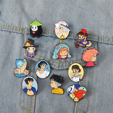 Miyazaki Broche De Filme De Desenho Animado Ponyo No Cliff Alfinetes De