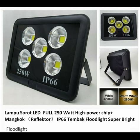 Jual Lampu Sorot Led Watt Floodlight Lampu Tembak W Mangkok