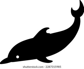 Dolphin Vector Silhouette Black One Stock Vector (Royalty Free ...