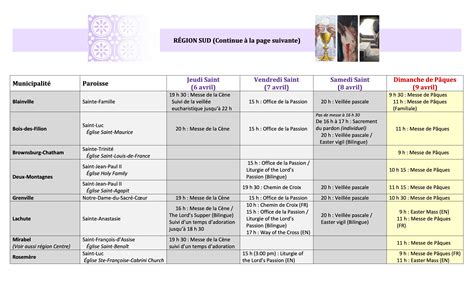 Ecdl Horaire Des C L Brations Du Triduum Pascal Dans Nos Paroisses Blog