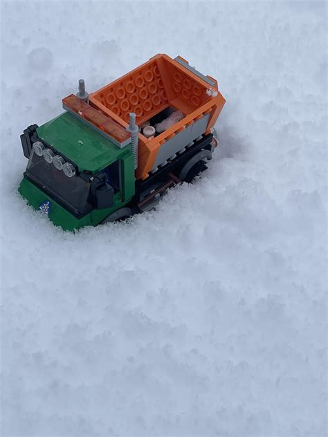 lego snow plow has a lot of work to do : lego