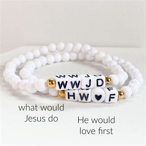 WWJD Bracelet HWLF Bracelet What Would Jesus Do Bracelet He Would