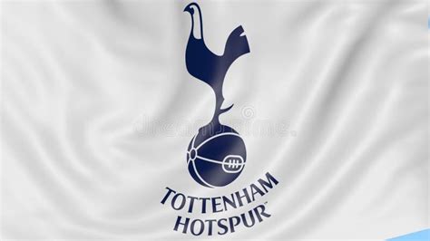 Close Up Da Bandeira De Ondula O Tottenham Hotspur F C Logotipo Do