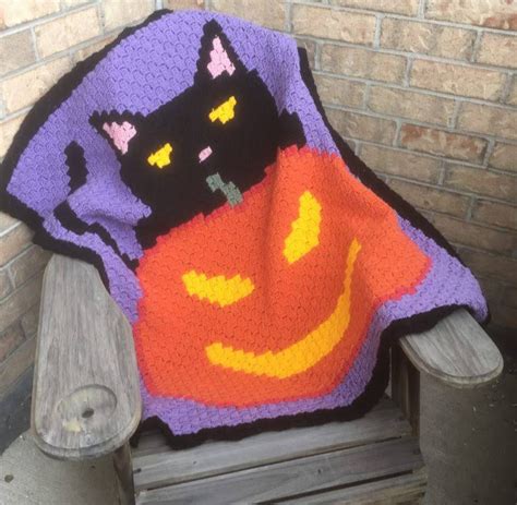 Halloween Crochet Blanket Patterns Free Happiness Homemade Skellington Jack - Global Hobby Guru