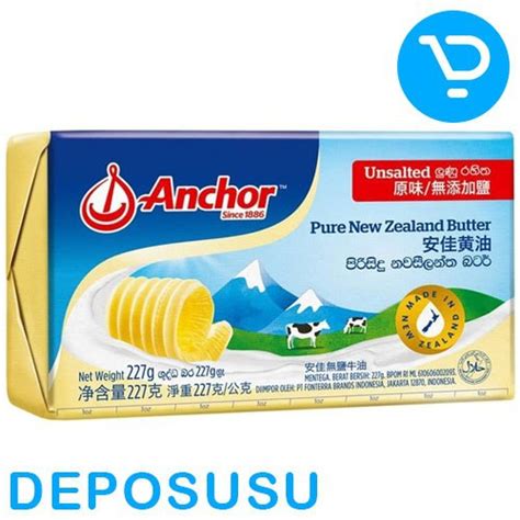 Jual Mentega ANCHOR BUTTER 200gr SALTED UNSALTED Shopee Indonesia