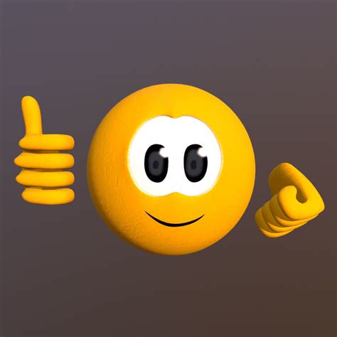 Emoji Smile D Model Cgtrader