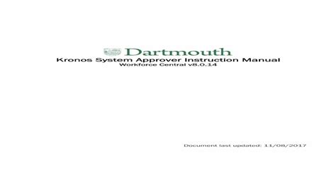 Kronos System Approver Instruction Manualcontrol Docs Kronos Kronos