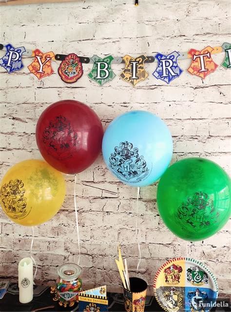 8 Globos Variados Harry Potter 30cm Hogwarts Houses Entrega 24h