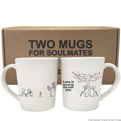 Unique His and Her Coffee Mugs for Anniversary, Grow Old with You ...