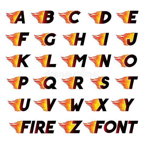 Fire Font Stock Illustrations Fire Font Stock Illustrations