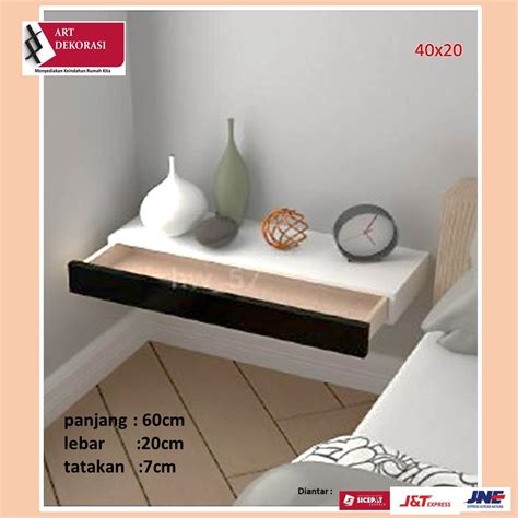 Jual Rak Dinding Ambalan Laci Melayang Furniture Minimalis Lemari