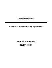 Bsbpmg Undertake Project Work Apinya Pimthong Pdf