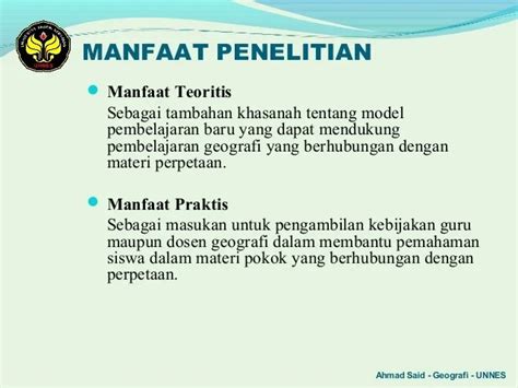 Manfaat Teoritis Penelitian Manfaat Teoritis Penelitian Contoh