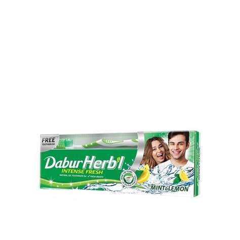 Dabur Tooth Paste Fresh Breath Mint And Lemon 150g MegaMart Bahrain