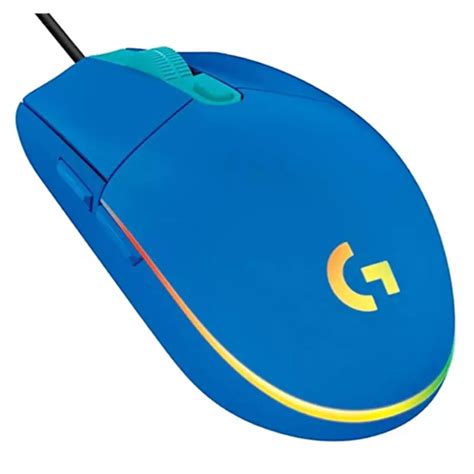 Logitech Mouse Gamer Alambrico 8000 Dpi Lightsync Azul G203