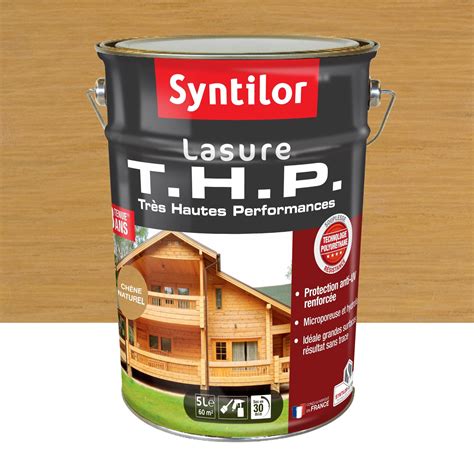 Lasure SYNTILOR Thp 8 ans chêne naturel satiné 5 l Leroy Merlin