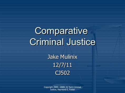 Comparative Criminal Justice Presentation