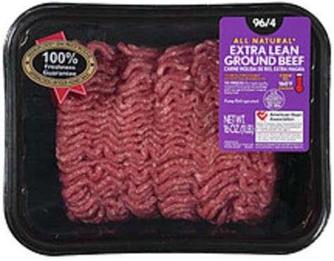 All Natural 964 Extra Lean Ground Beef 16 Oz Nutrition Information Innit