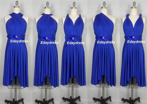 Wedding Dress Short Bridesmaid Dress Infinity Dress Royal Blue Knee