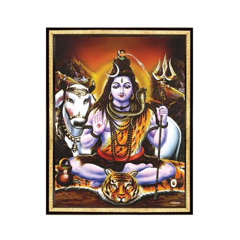 Lord Shiva With Nandi Photo Frame. A Powerful Home Decor for Strong ...