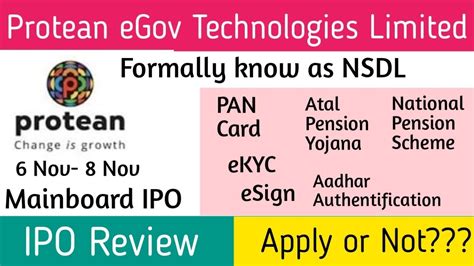 Protean EGov Technologies IPO Review Protean EGov GMP Apply Or Not