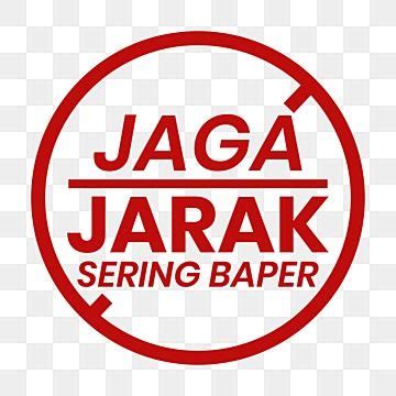 Word Sticker Vector Hd PNG Images, Jaga Jarak Sering Baper Indonesia ...