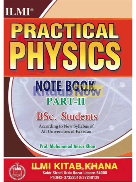 Ilmi Practical Physics Notebook Bsc Part Ii Kitaabnow