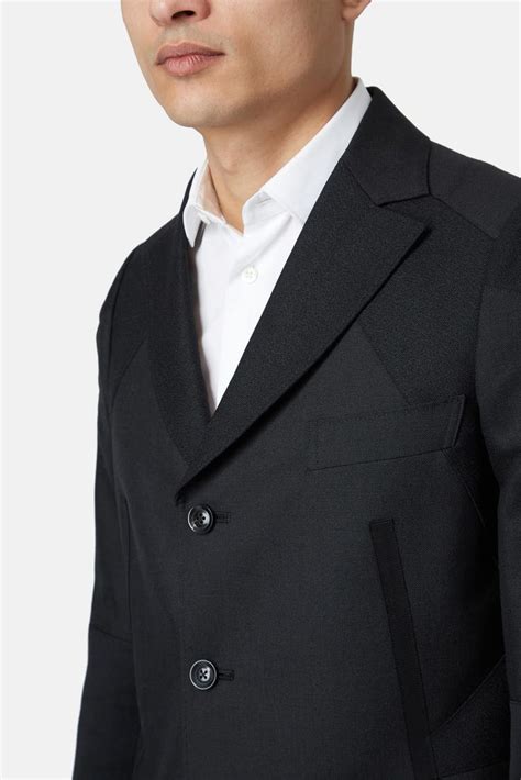 Blazer En Alpaga Et Laine Noir Shiro Sakai Shiro Sakai Blazer Black