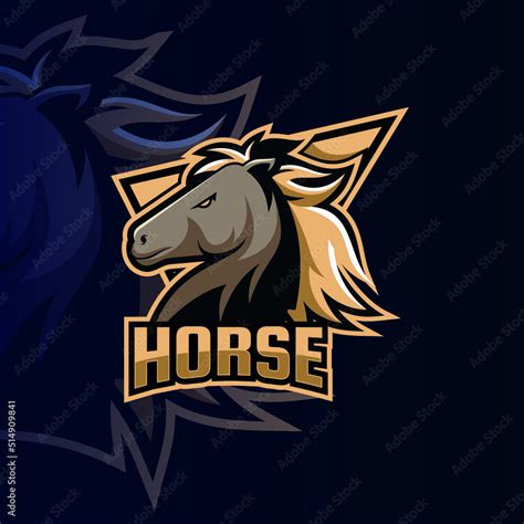 Horse Mascot Logo Esport Logo Team stock images Stock Vector | Adobe Stock