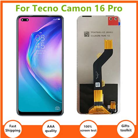 6 8 Inches For Tecno Camon 16 Pro CE8 LCD Screen Touch Screen Assembly