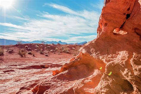 Red Rocks And Blue Sky Valley Of Fire State Park Nevada Usa Digital