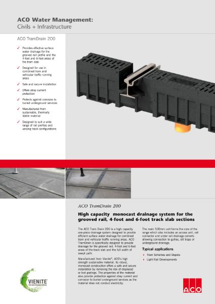 Aco Tramdrain Aco Technologies Plc Nbs Source