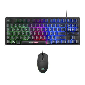 Ensemble Clavier Souris Mars Gaming Mcptkl Filaire Jeux Pt Dpi Noir