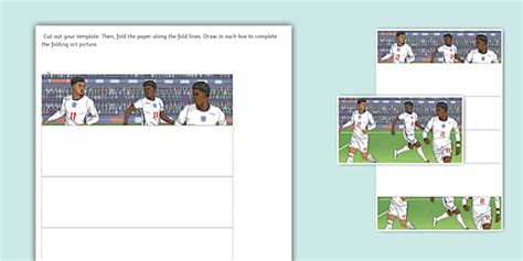 Football Folding Art Template (teacher made) - Twinkl