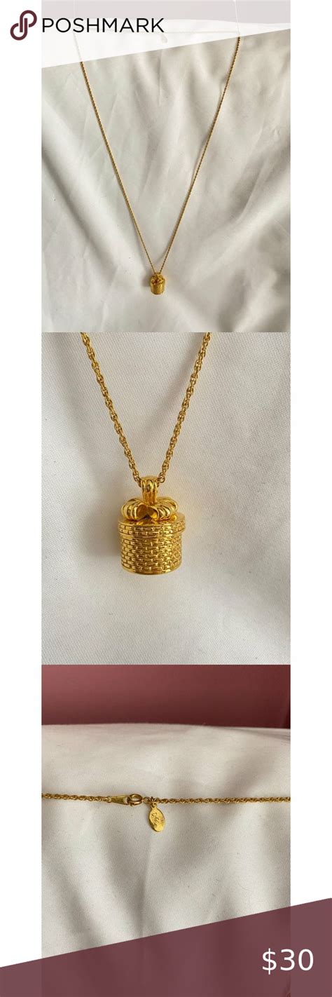 Joan Rivers Gold Tone 30 Rope Chain Necklace Basket Gift Box Present