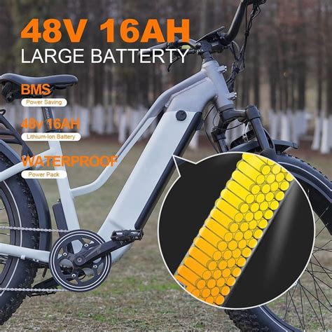 Electric Bike 26-inch Fat Tire Ebike For Adults,750w Motor,48v16ah ...