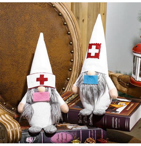 Christmas Decorations Doctors Nurses Santa Claus No Face Gnome